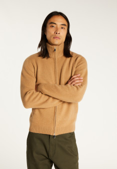 Zipped jacket in 4-ply cashmere - Balthazar