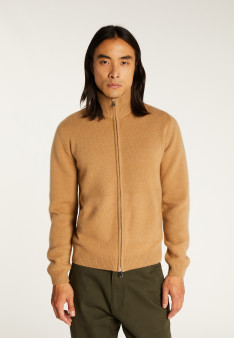 Zipped jacket in 4-ply cashmere - Balthazar