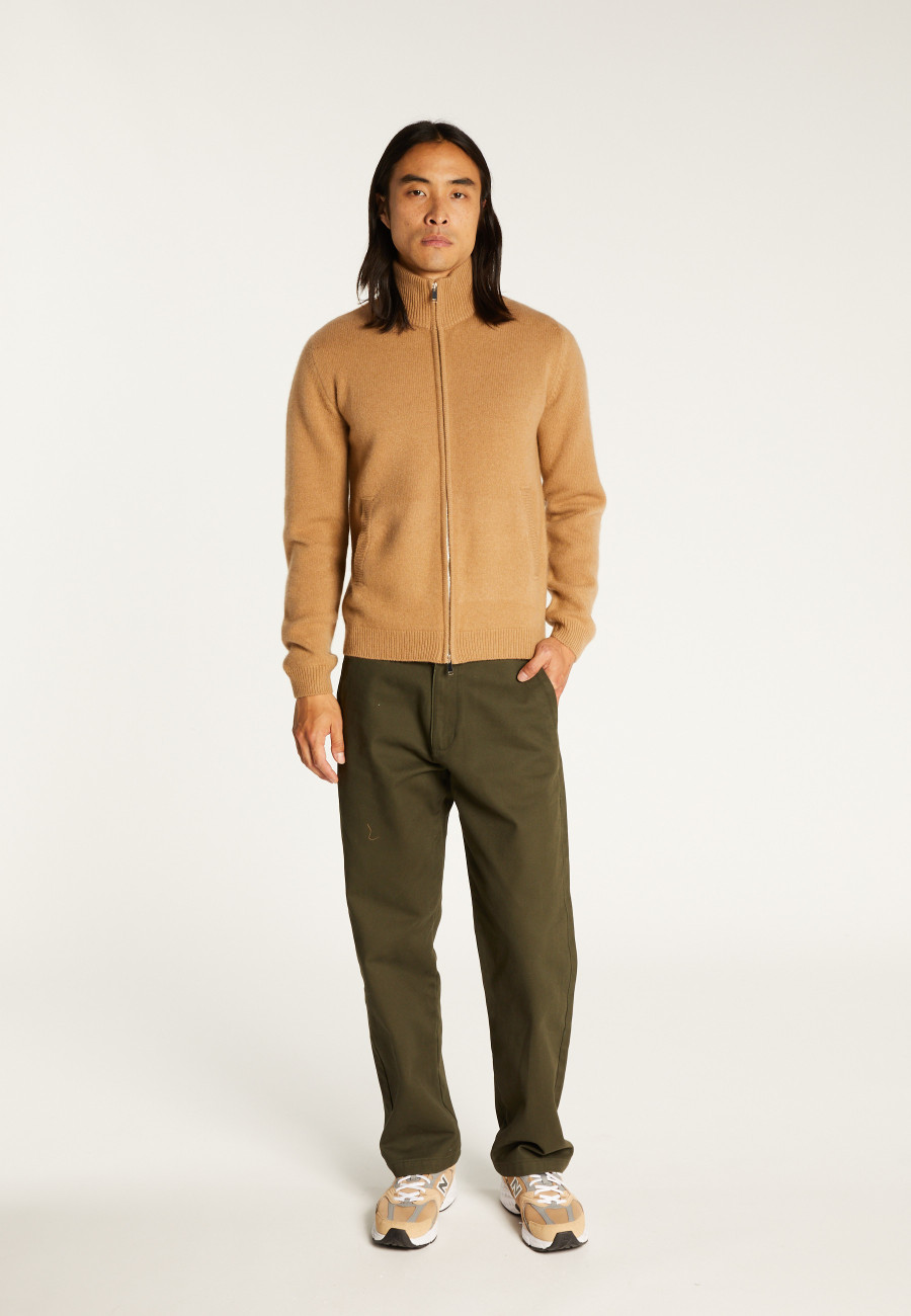Zipped jacket in 4-ply cashmere - Balthazar