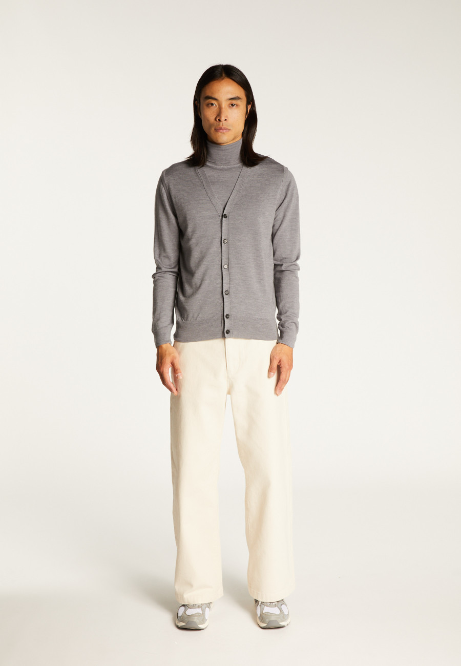 Sleeveless vest with logo in merino wool - Ernardo