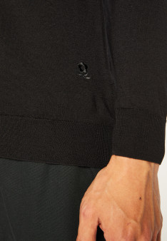 Gilet zippé avec logo en laine mérinos - Estian