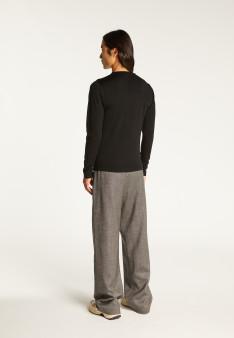 Pull col tunisien en laine - Bonno