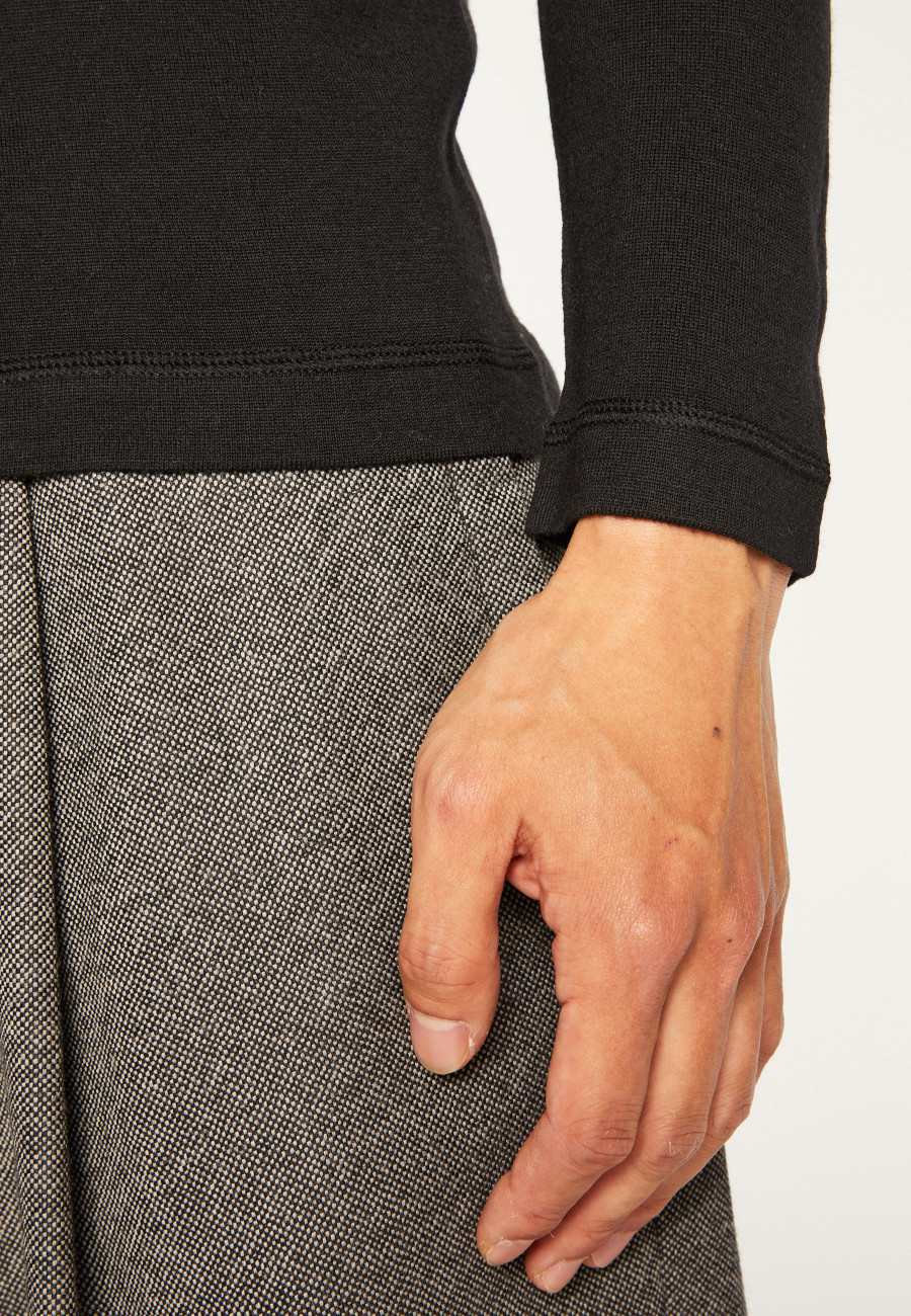 Pull col tunisien en laine - Bonno