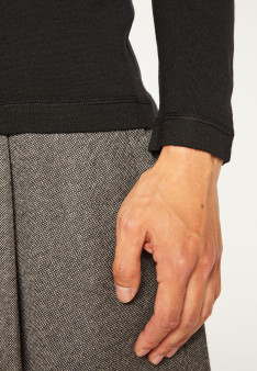Pull col tunisien en laine - Bonno