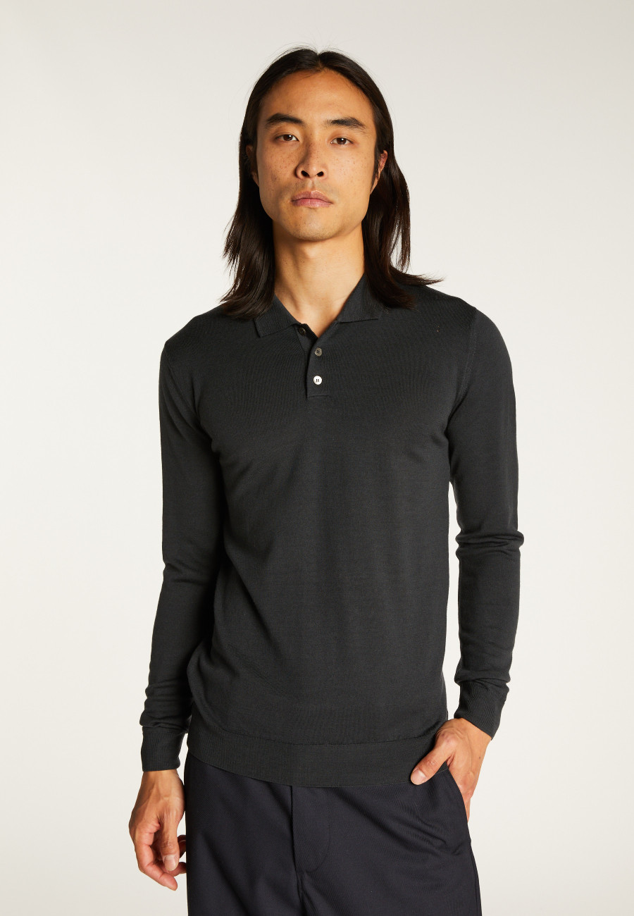 Pull col polo en laine - Eni