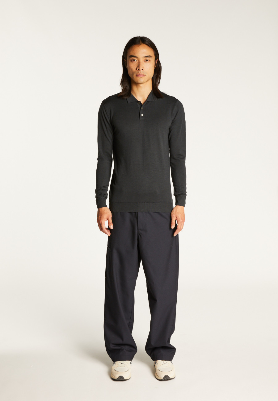 Pull col polo en laine - Eni