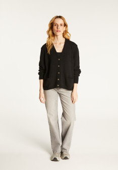 Cardigan en col V en laine et soie - Bilan