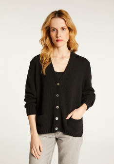 Cardigan en col V en laine et soie - Bilan