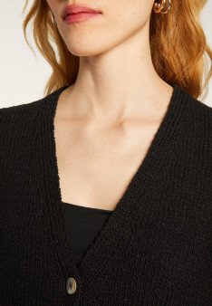 Cardigan en col V en laine et soie - Bilan