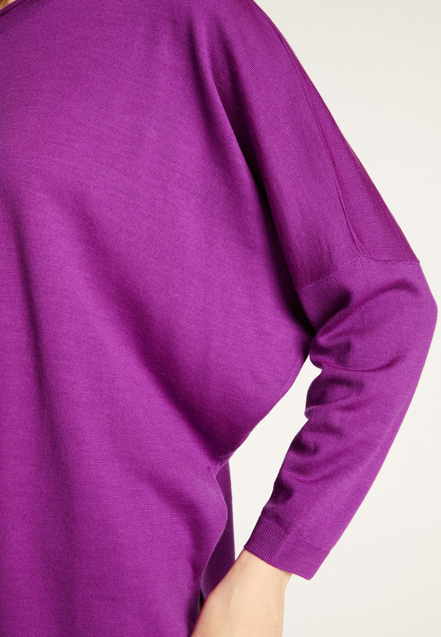 Pull ample col rond en laine mérinos - Azel