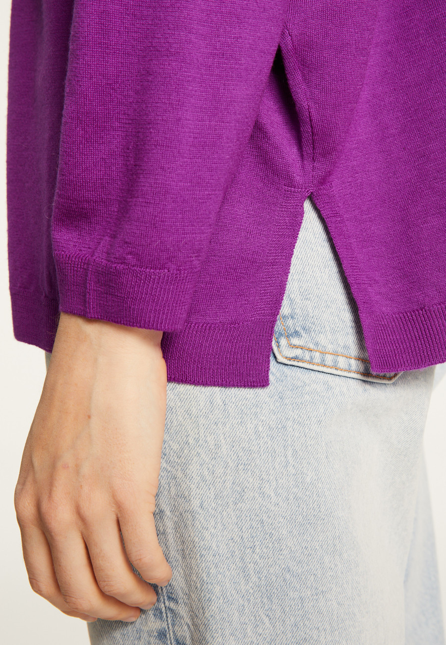 Pull ample col rond en laine mérinos - Azel