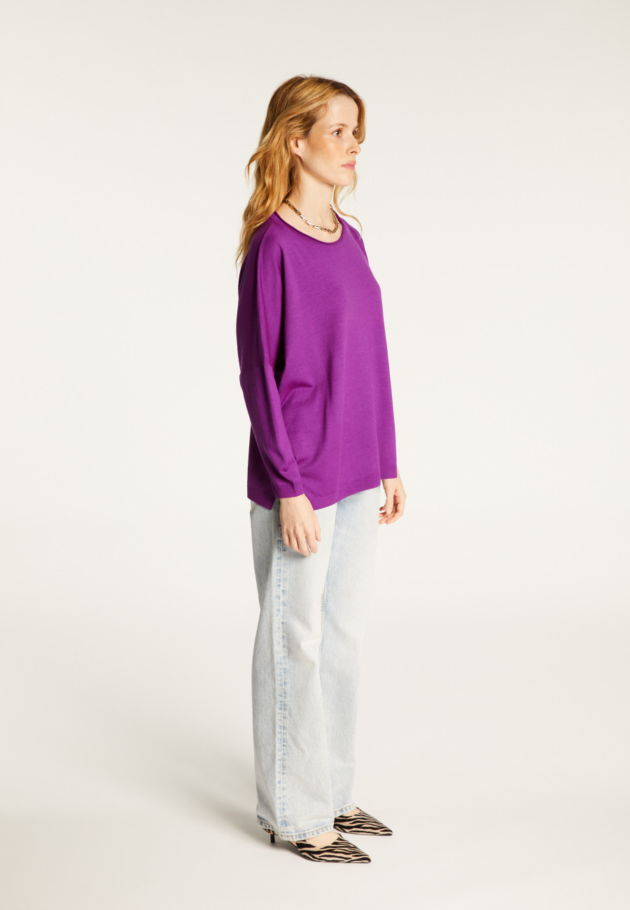 Pull ample col rond en laine mérinos - Azel