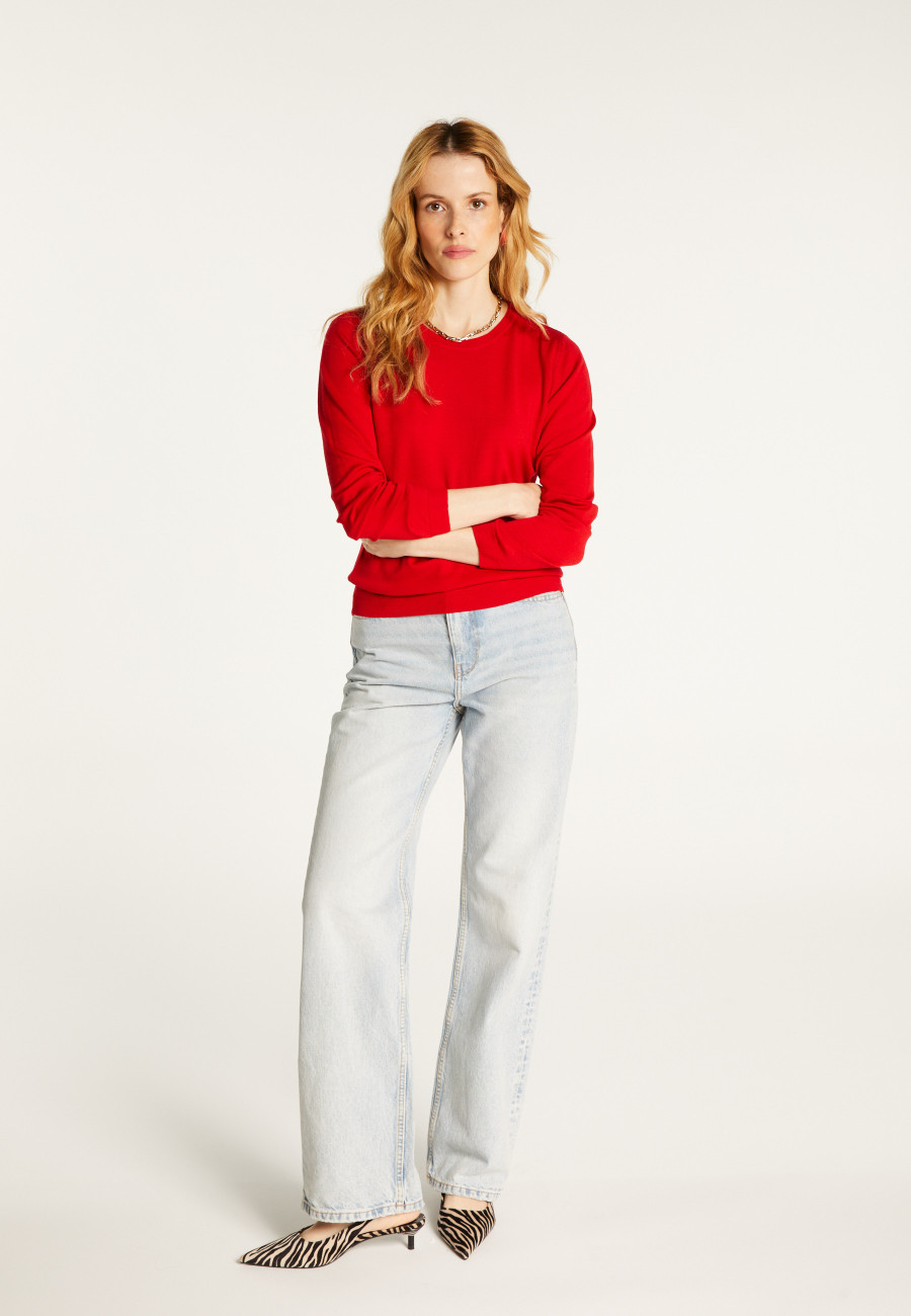 Pull col rond en Laine Mérinos - BALNEO