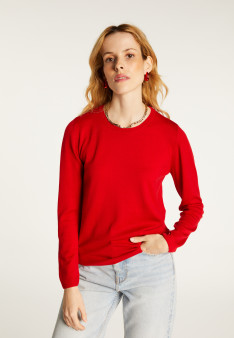 Pull col rond en Laine Mérinos - BALNEO