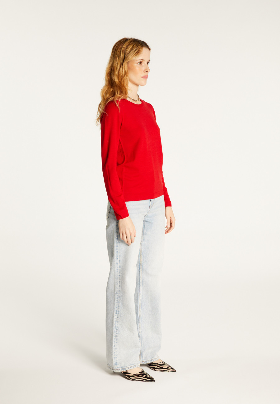 Pull col rond en Laine Mérinos - BALNEO
