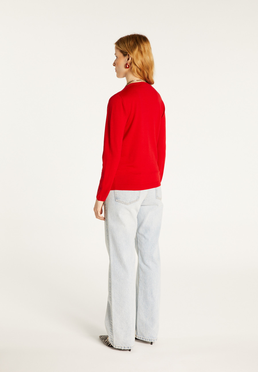 Pull col rond en Laine Mérinos - BALNEO