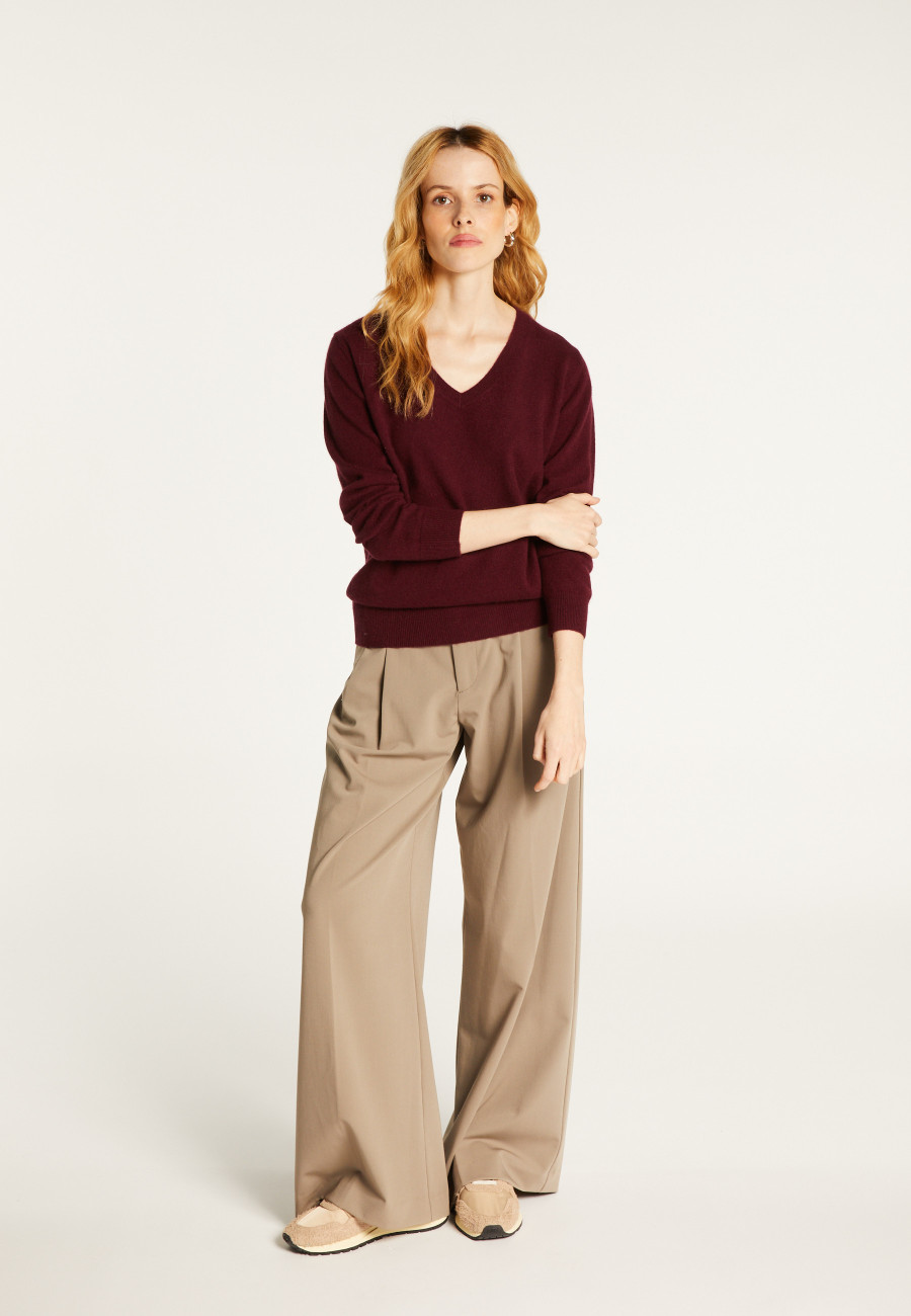 Pull col V en cachemire BERTILLE
