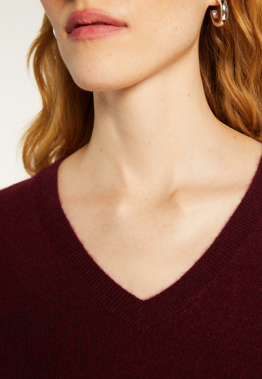Pull col V en cachemire BERTILLE