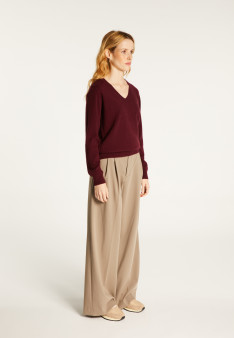 Pull col V en cachemire BERTILLE