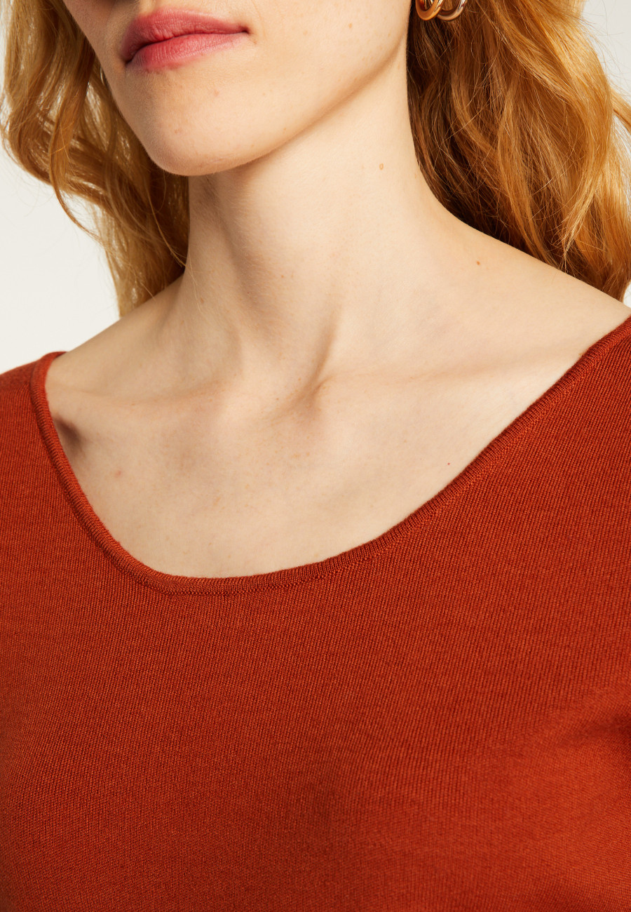 Pull col rond en laine mérinos maille fine - Altesa