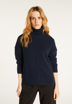 Turtleneck sweater with cashmere slits - Adena