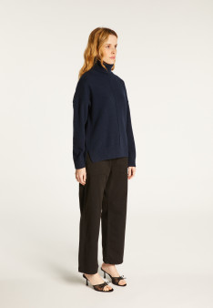 Turtleneck sweater with cashmere slits - Adena