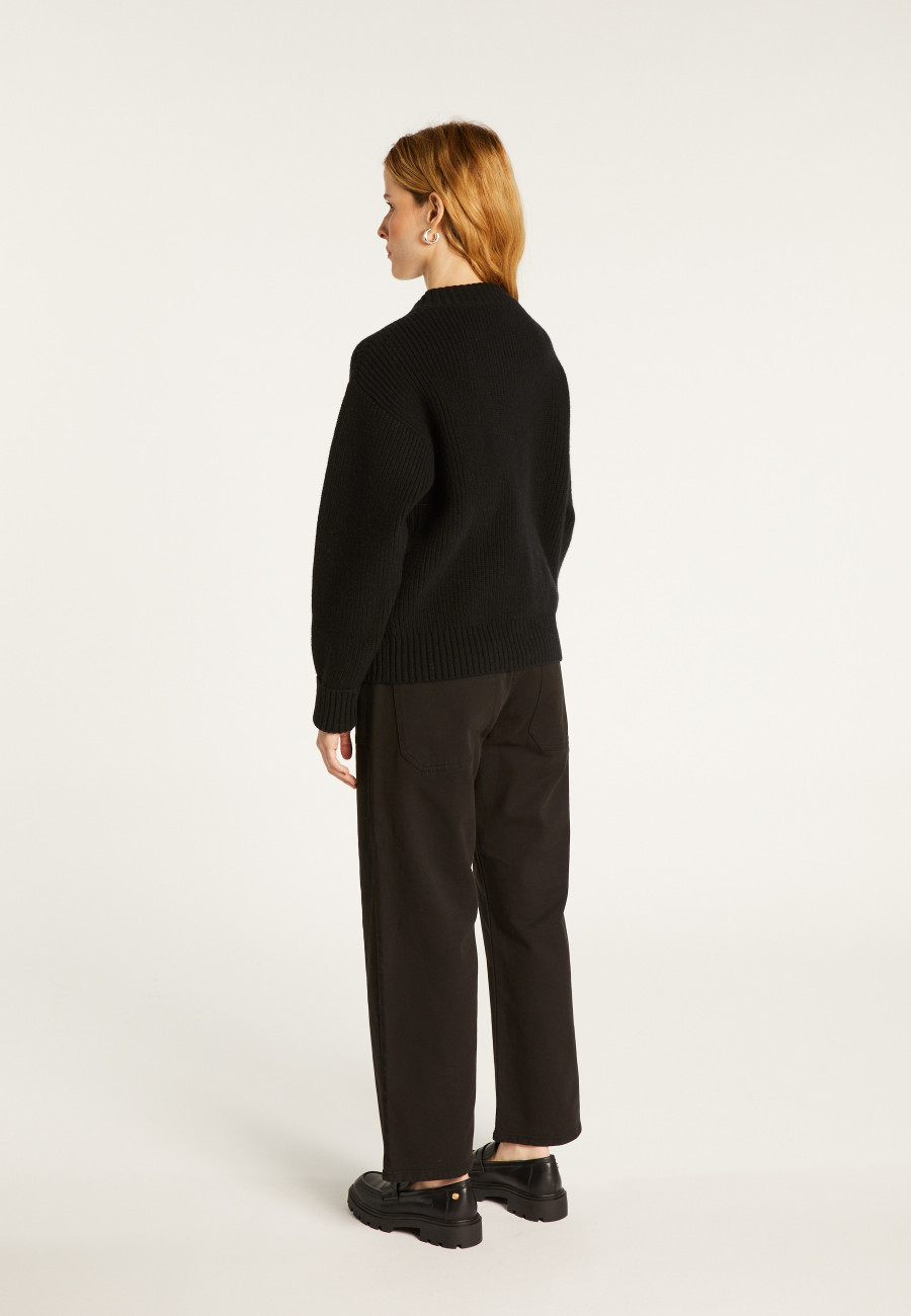 Veste zippée asymétrique en laine et cachemire - Gwenn