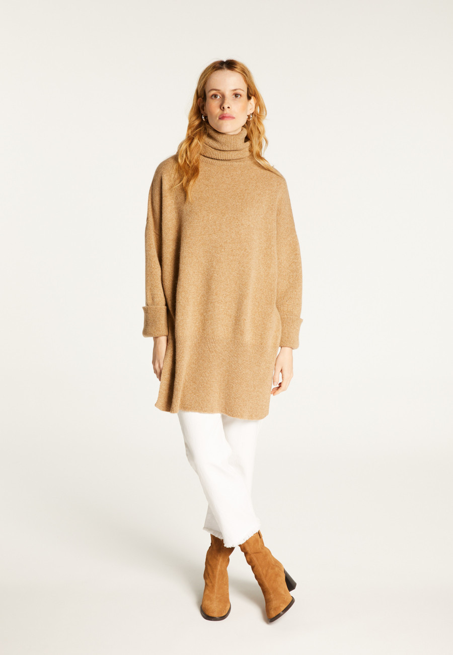 Long loose sweater in wool and cashmere - Galicia