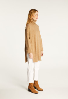 Long loose sweater in wool and cashmere - Galicia