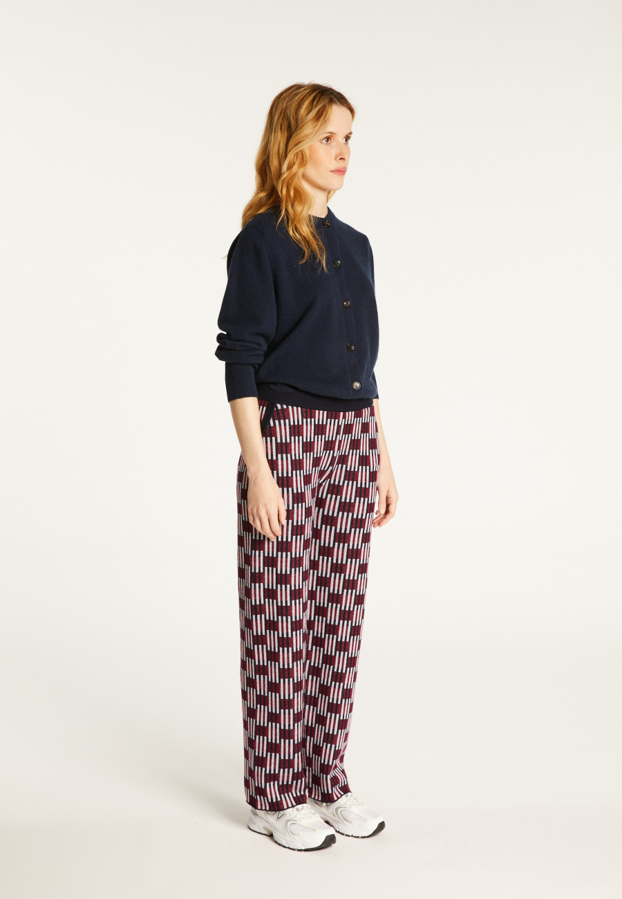 Pantalon à motifs en laine mérinos - Gill