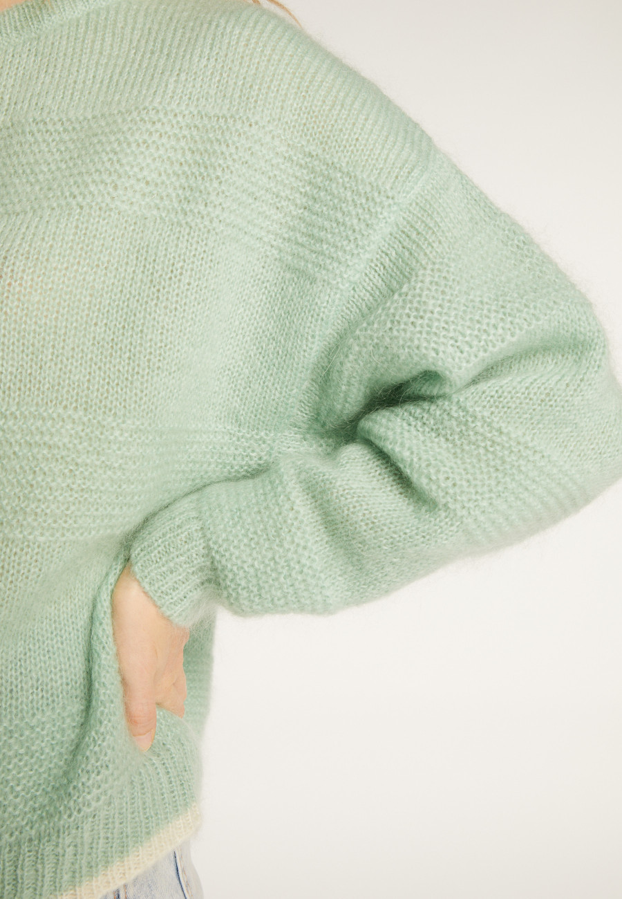 Loose two-tone mohair sweater - Gaby