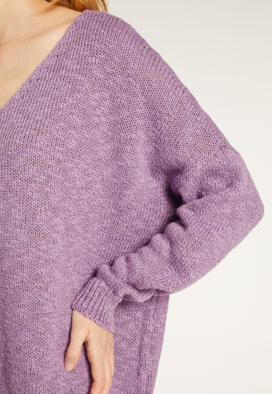 Loose cotton and linen jumper - Nathalie