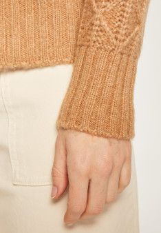 Loose-fit sweater with dots in cocoon wool - Gassia