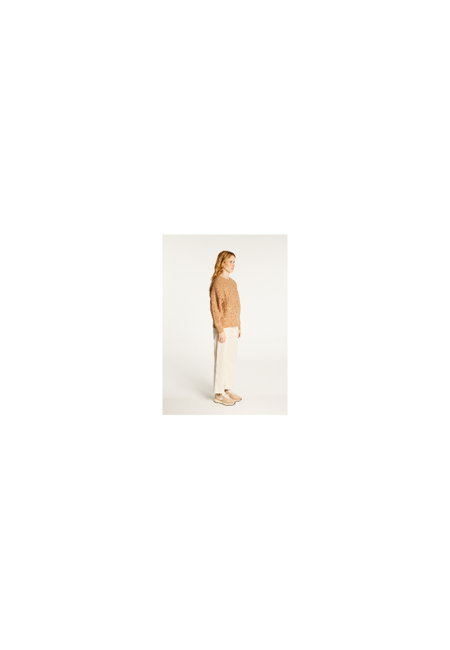 Loose-fit sweater with dots in cocoon wool - Gassia