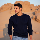 Twisted sweater in cotton - Ridwane