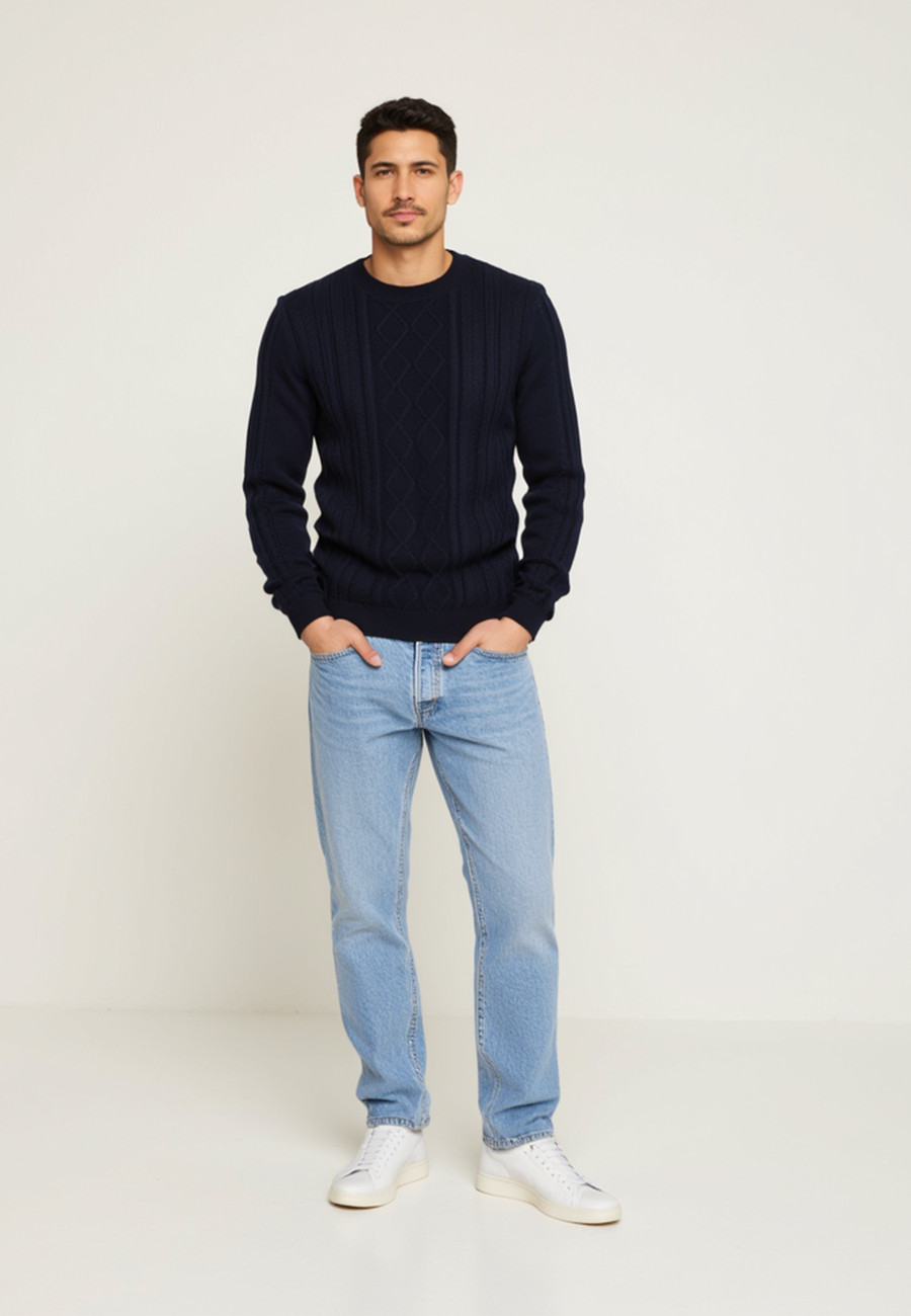 Twisted sweater in cotton - Ridwane