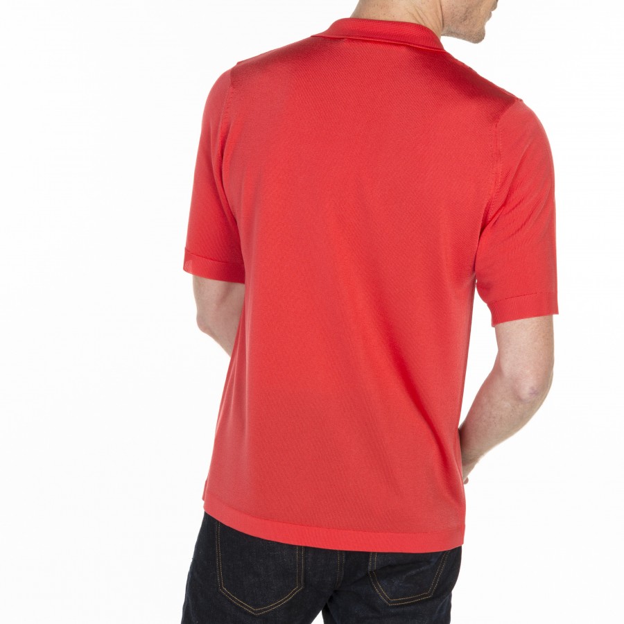 Polo motif croisillon Louis-Eugène 6081 berlingot - 52 rouge