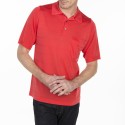 Polo à rayures en Fil Lumière Luc-Olivier 6081 berlingot - 52 rouge