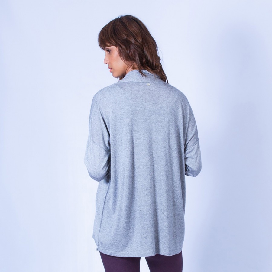 Gilet col châle en bambou cachemire - Hani