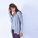Gilet col châle - Hani 6344 Rafale - 09 Gris moyen