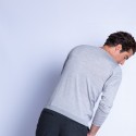 Pull col V en laine - Fox 6350 Glace - 11 gris clair